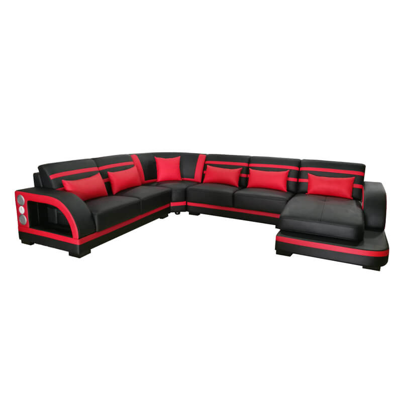 Corner Chaise Sofa With Bluetooth Speakers Lounge