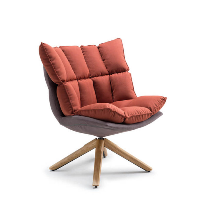 Nordic style swivel bedroom chair