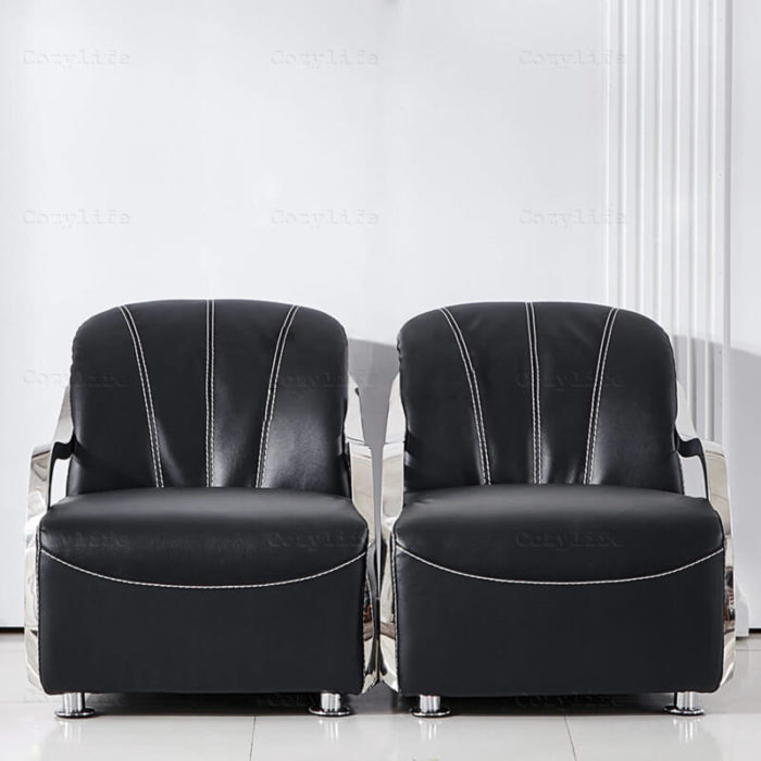 black leather sofa chairs