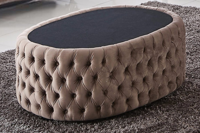 luxury chesterfield ottoman in brown