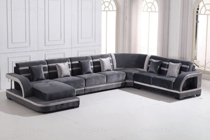 fabric sectional sofa with chaise
