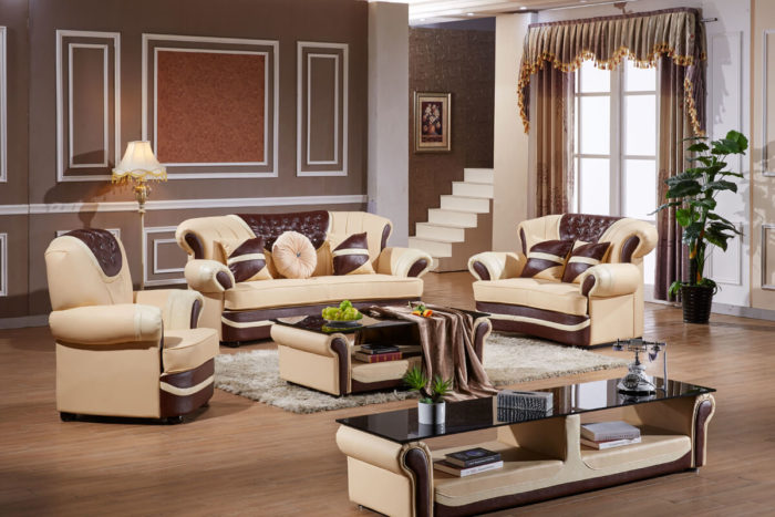 luxury brown leather sofa cushion set