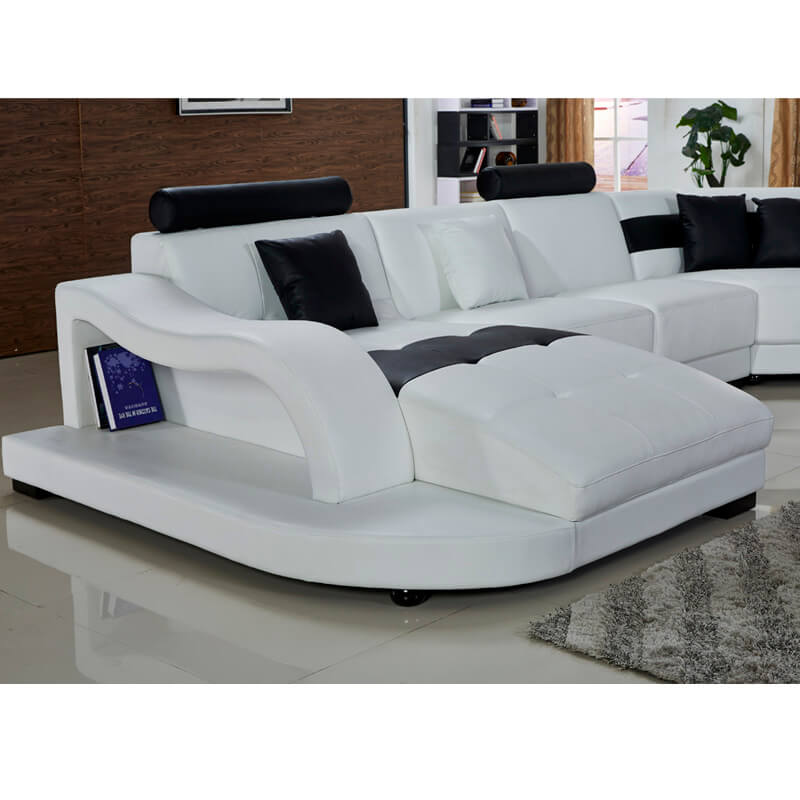 oversized white leather sectional sofa