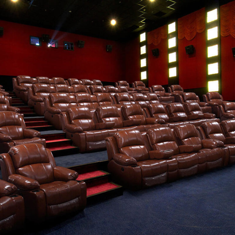 Brown Leather Movie Theater Recliner Chairs | Movie Theater Seats