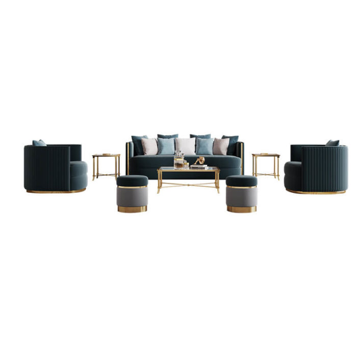 Dubai new design high end sofa set with armchair