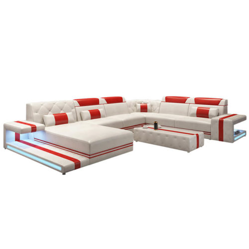 New design XL sectional sofa with led lights
