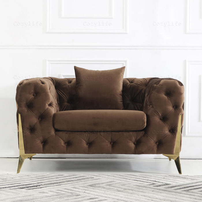 Divani Casa brown chesterfield sofa chair from china