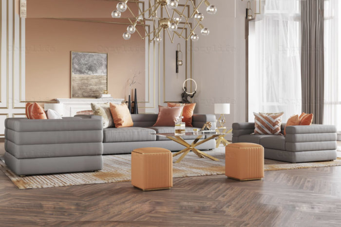 grey linen sofa set from china