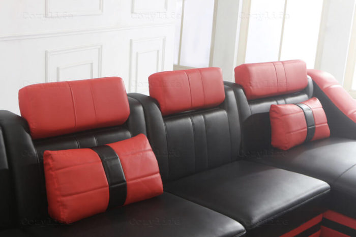 large sectional sofa adjustable headrest