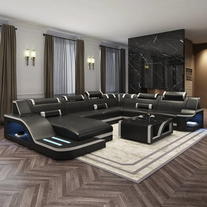luxury corner sofa with chaise