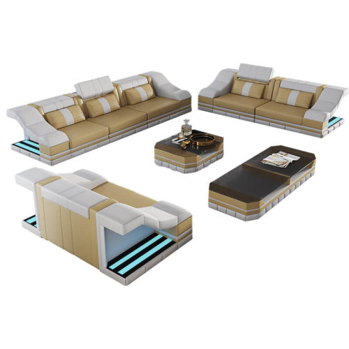 new style couch set in yellow