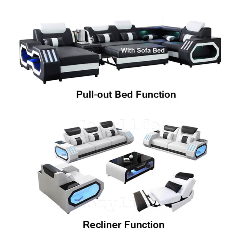 sofa pull out bed & recliner function