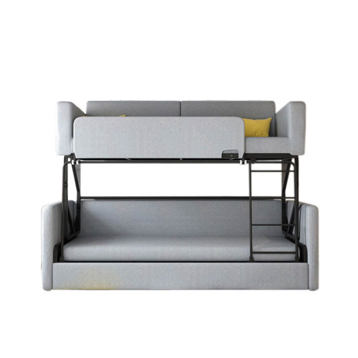 hotel comfortable grey sofa bunk bed