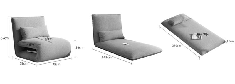 futon sofa size