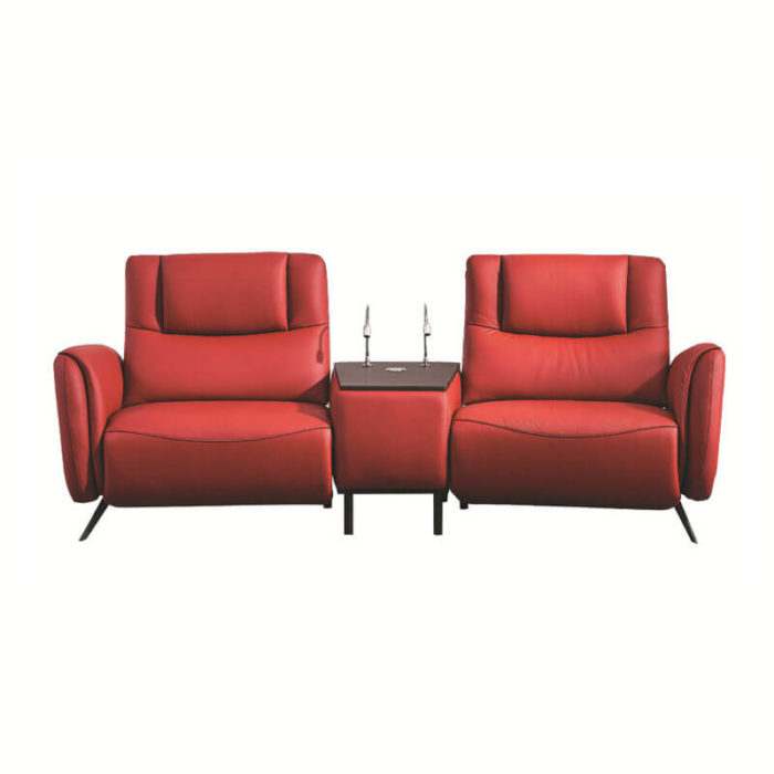 red leather home theater chairs