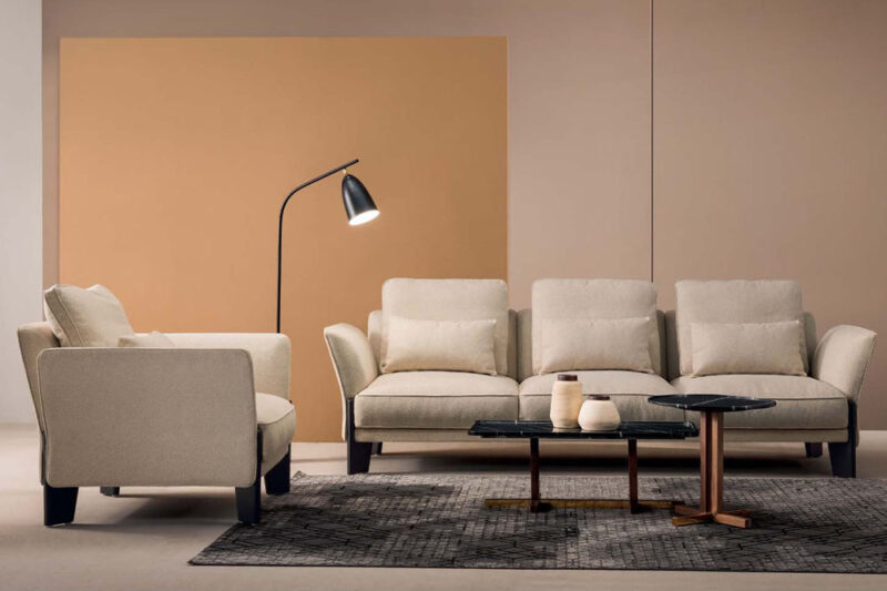 fabric sofa set in modern design